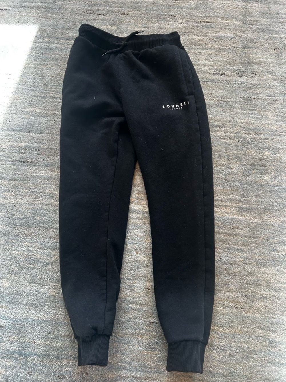 Sonneti Black Pants Kids Large Joggers Slim Fit Athletic Sweatpants